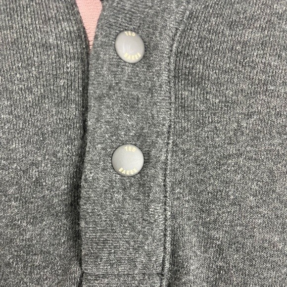 Ted Baker London Grey Polo Shirt w/ Pink Strip Trim - Picture 5 of 11